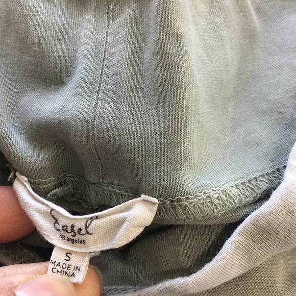 EASEL Light Green Olive Mineral Washed Small Leggings - Picture 6 of 12